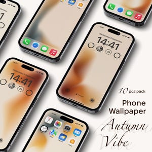 Jesienne tapety na telefon – minimalistyczne gradienty (do pobrania w wersji cyfrowej)