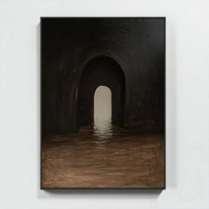 Passage Modern Abstract Canvas Wall Art – Minimalist Neutral Painting for Contemporary Home Decor