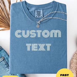Custom Comfort Colors 1717 Tee Size Chart Template & Mockup | Editable Unisex TShirt Size Guide for Etsy Sellers