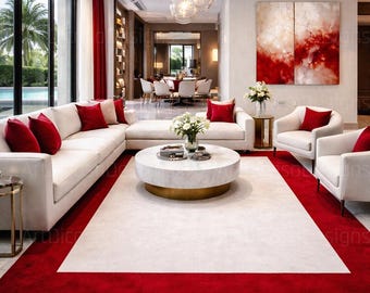 Hand-Tufted Wool Area Rug: Lush Brown & Beige  Modern Design 4x6 5x8 6x9 7x10ft