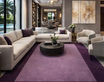 Hand-Tufted Wool Area Rug: Lush Brown & Beige  Modern Design 4x6 5x8 6x9 7x10ft