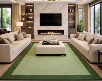 Hand-Tufted Wool Area Rug: Lush Brown & Beige  Modern Design 4x6 5x8 6x9 7x10ft