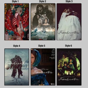 Frankenstein Poster – New 2025 Sci-Fi Horror Movie Art Print, Modern Wall Decor