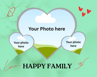 Happy Family Gift Card | Personalization | Instant Download