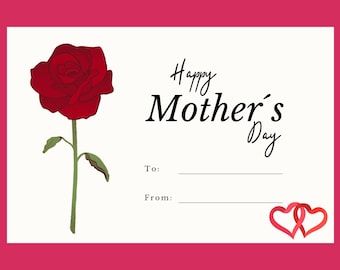 Mother's Day Gift Card | Instant Download