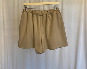 Jersey  Shorts High Waist | Handmade in Italy Summer Shorts | Breathable Wide Leg Shortini