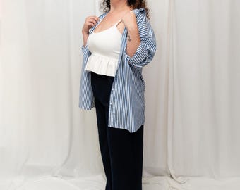 Wide leg Jersey Pants Women | Palazzo trousers | Minimal Relaxed Pants | Handmade Italy easy Pants