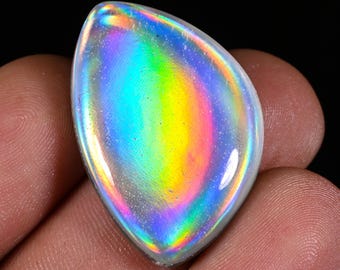 Aurora Opal Doublet Cabochon – Designer Gemstone, Jewelry Making (31x21x6mm)