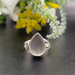 Sterling Silver   Close Blank Ring, Bezel Setting