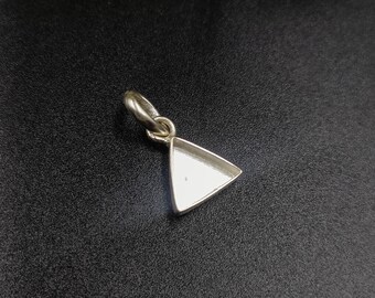 Sterling Silver  Close Blank Pendant, Bezel Setting