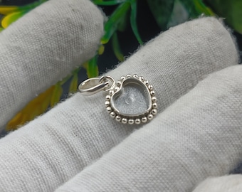 Sterling Silver  Close Blank Pendant, Bezel Setting
