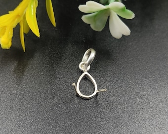 Sterling Silver  Open Blank  Pendant, Prong Setting