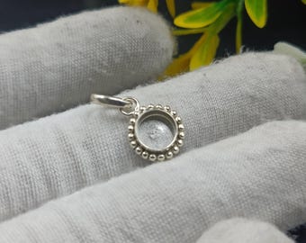 Sterling Silver  Close Blank Pendant, Bezel Setting