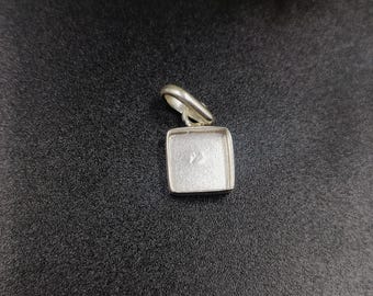 Sterling Silver  Close Blank Pendant, Bezel Setting