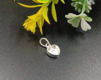 Sterling Silver  Close Blank Pendant, Bezel Setting