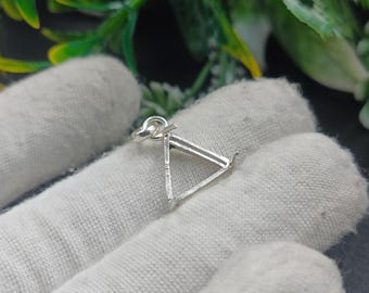 Sterling Silver  Open Blank Pendant, Prong Setting