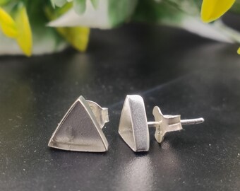 Sterling Silver  Close Blank Earring, Bezel Setting