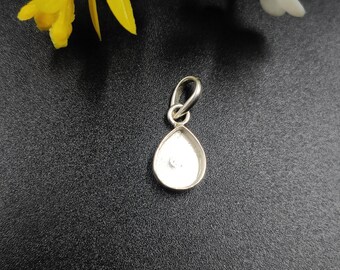 Sterling Silver  Close Blank  Pendant, Bezel Setting