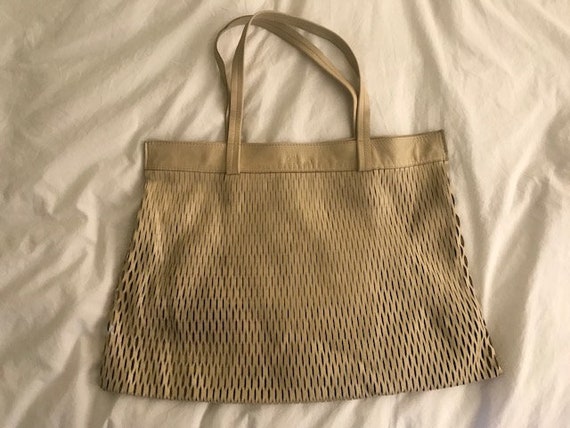 Bill Amburg Leather Net Market Tote - Handmade Sa… - image 3