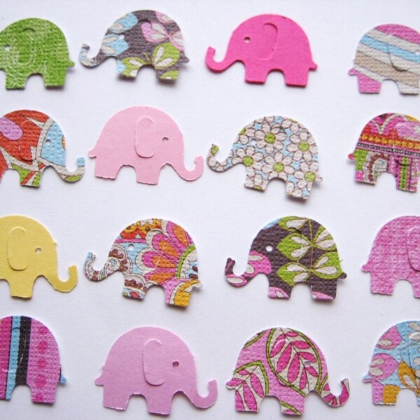 100 Khloe Lane Elephant punch die cut scrapbooking embellishments noE1475