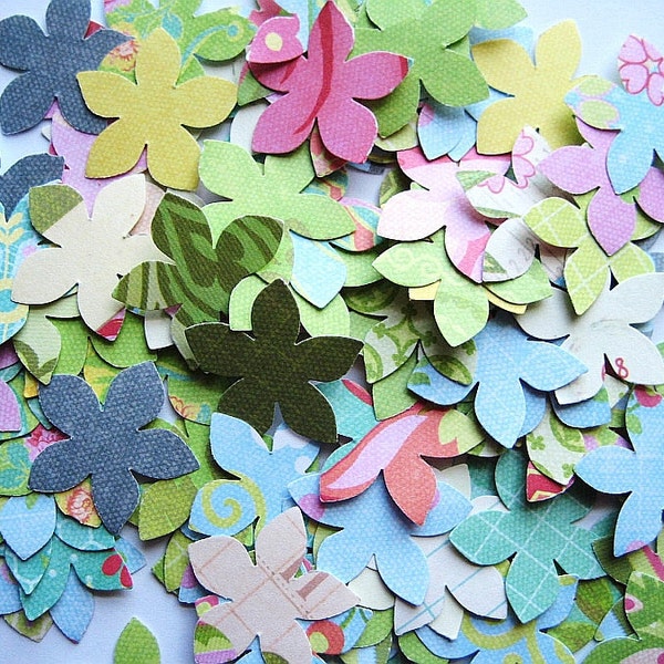 100 Sweet Nectar Double Sided Flower Petals punch die cut embellishments noE993