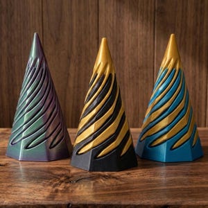 Pyramid Fidget Toy 3-Pack | Kinetic Sensory Toy, Party Favors, Stocking Stuffers