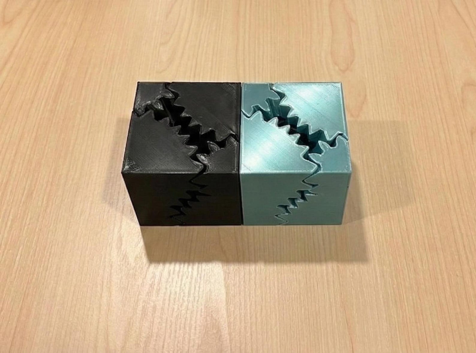 FIDGET CUBE 2-PACK: Rotating Multi-colored Gear Cube | Desk & Office ...