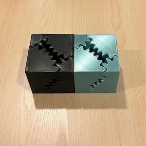 FIDGET CUBE 2-PACK: Rotating Multi-Colored Gear Cube | Desk & Office Gift, Road Trips, Virtual Meetings