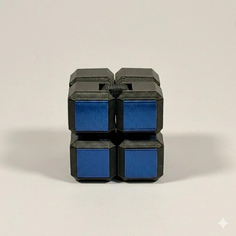 FIDGET CUBE 2-PACK Toy Bundle: Gear Cube & Infinity Cube | Quiet 3D Printed Desk Toys for Adults | 7 Color Options image 6