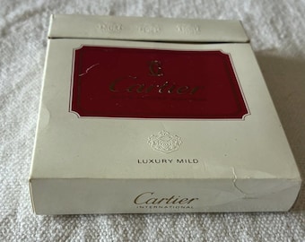 Vintage Cartier Cigarette Pack Empty – Luxury Mild 20 – Rare Collectible Tobacciana – no tobacco included, iconic logo box, empty pack