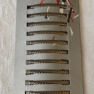 Vintage French Delcia Hair Barrettes Old Stock – Made in France Silver Tone Metal Clips 56mm – New Old Stock classic updo clip, rectangular
