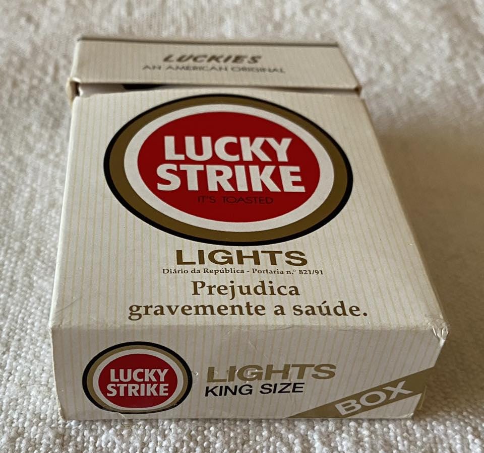 Vintage Lucky Strike Lights Cigarette Cigarettes Cigarette Paper Box Empty  Cigarette Pack Zigaretten Sigarette Cigarros