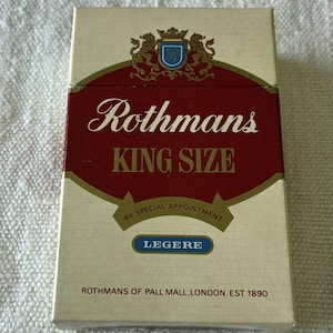 how much is a packet of 20 rothmans cigarettes Rothmans King Size