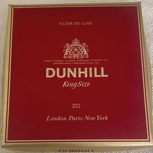 Vintage Dunhill Superior Mild Cigarette Cigarettes Cigarette Paper Box Empty Cigarette Pack Zigaretten Sigarette Cigarettes