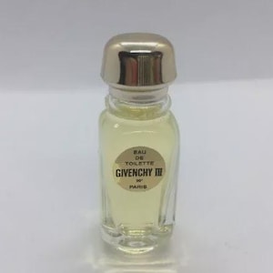 Perfume vintage Givenchy III de Givenchy Eau de Toilette Miniatura Parfum Profumo Mini Mignon 4 ml 0.13 oz Botella coleccionable de los años 70 llena
