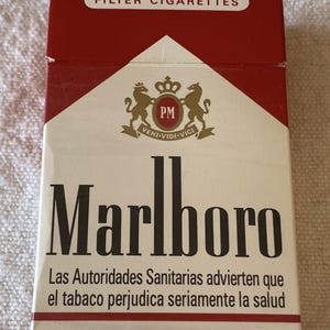 Vintage Marlboro Cigarette Cigarettes Cigarette Paper Box Empty Cigarette Pack Zigaretten Sigarette Cigarettes