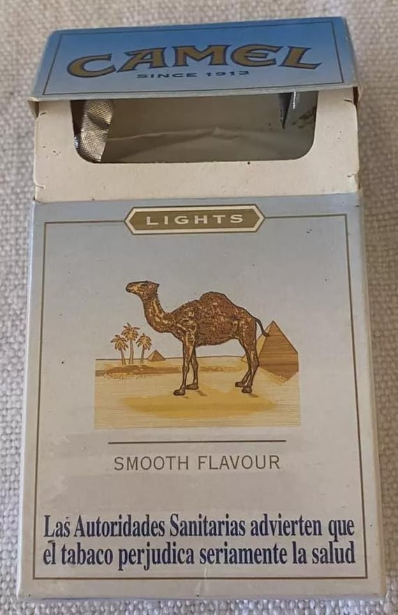 Vintage Camel Lights Cigarette Paper Box Empty Cigarette Pack