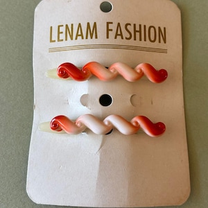 Coral Hair Clip Vintage - Etsy display picture 1