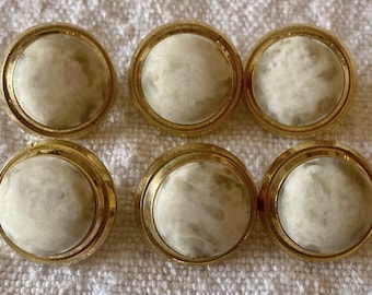 set of 6 vintage gold rim buttons 18.9 mm – marbled resin buttons in three colors etsy sellers, diy sewing projects, blazer replacement