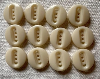 Vintage Bordeaux & Ivory Buttons • Retro Four Hole Sewing Buttons • 19mm • Dress Coat Blouse Buttons • Sets of 6 or 12 sewing supplies, etsy