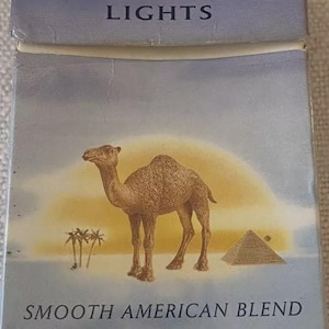 Vintage Camel Lights Cigarette Paper Box Empty Cigarette Pack Zigaretten