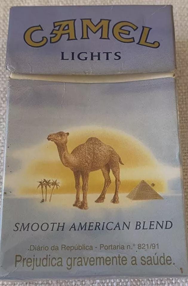 Vintage Camel Lights Cigarette Paper Box Empty Cigarette Pack Zigaretten