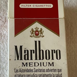 Vintage Marlboro Medium Cigarette Cigarettes Cigarette Paper Box Empty Cigarette Pack Zigaretten Sigarette Cigarettes
