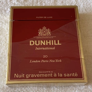 Vintage Dunhill Superior International Cigarette Cigarettes Cigarette Paper Box Empty Cigarette Pack Zigaretten Sigarette Cigarettes