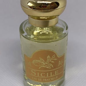 Sicile Eau de Fraicheur By ID Parfums Perfume Miniature Parfum Profumo Mini Mignon 15 ml 0.5 oz 1981 collectible bottle Full Woman perfume