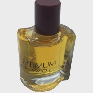 Optimum von Javico Parfüm Miniatur Parfum Profumo Mini Mignon 7,5 ml 0,25 oz 1987 Sammlerflasche Volles Damenparfüm eingestellt