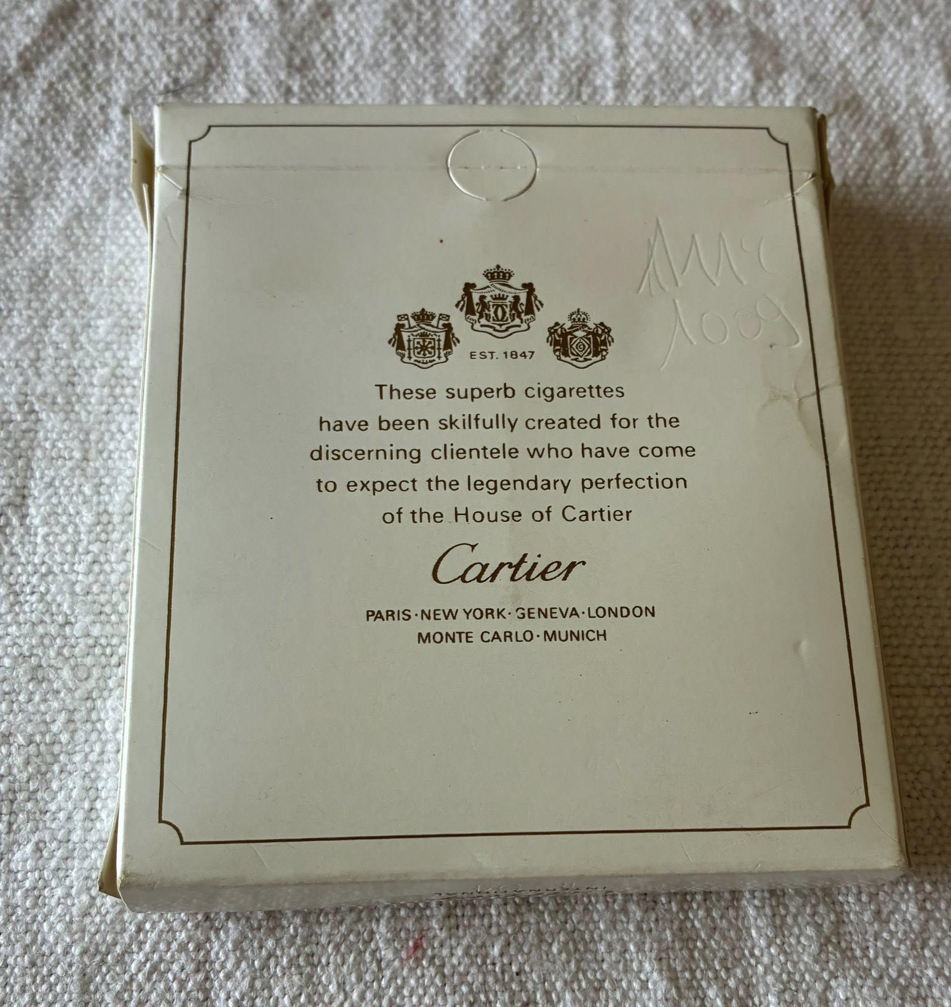 Vintage Cartier Cigarette Pack Empty – Luxury Mild 20 – Rare Collectible  Tobacciana – no tobacco included, iconic logo box, empty pack