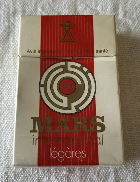 mars tobacco Vintage MARS International Légères Empty Cigarette Pack – Arabic French  Tobacco Box – 20s Collectible Tobacciana Rare Design