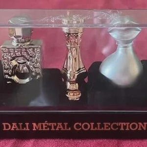 Vintage Perfume Miniatures set: Dali Metal Collection, Salvador Dali France, mini perfume fragance