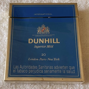 Vintage Dunhill Superior Mild Cigarette Cigarettes Cigarette Paper Box Empty Cigarette Pack Zigaretten Sigarette Cigarettes